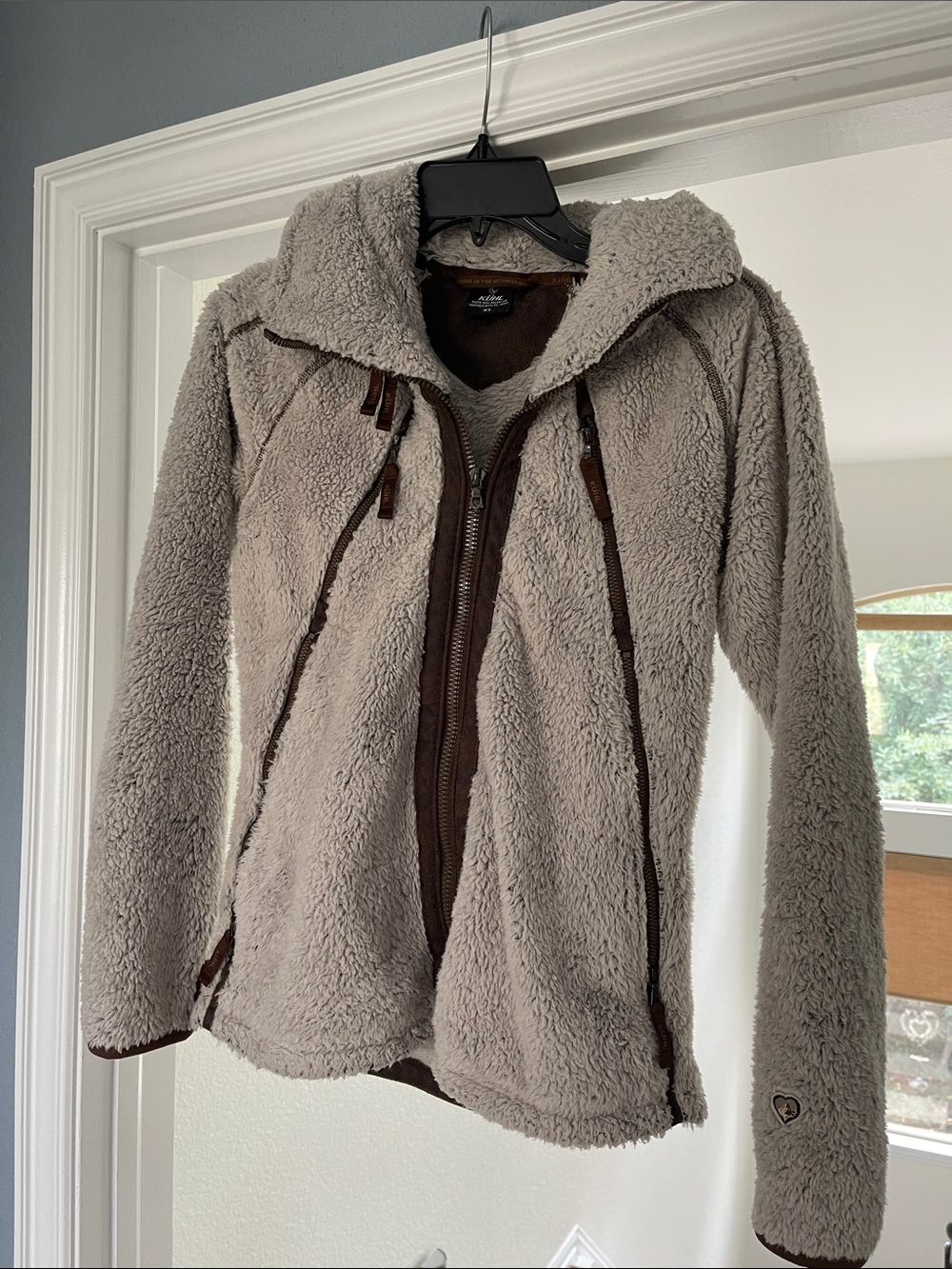 Kuhl Cozy Taupe Teddy Zip-Up Jacket with Hood